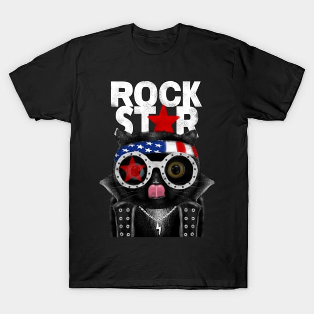 My Cat Is Rockstar T-Shirt by Luna Illustration